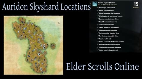 Auridon Skyshard Locations Elder Scrolls Online Eso Youtube
