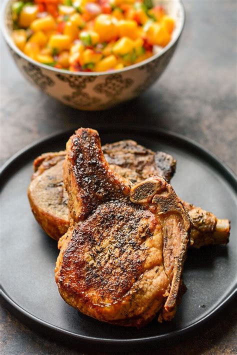 Heat the oil in a pan over high heat. Slow Cooker Pork Chops with Peach Salsa - Slow Cooker Gourmet