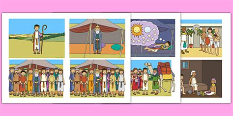 Joseph Story Picture Sequencing 4 Per A4 Bible Stories