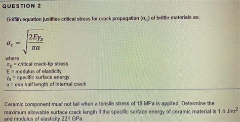 Solved Question 1 Fracture Toughness Is Defined As Kc