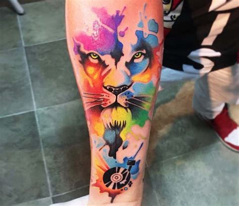 Maybe you would like to learn more about one of these? Lion music tattoo by Alexis Vargas | Tatuajes florales ...