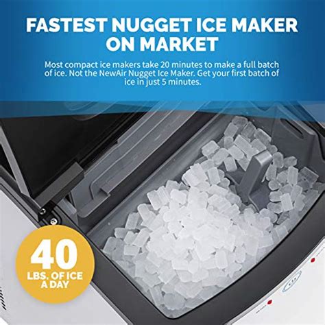 Newair Nugget Ice Maker Sonic Speed Countertop Crunchy Ice Pellet Hot