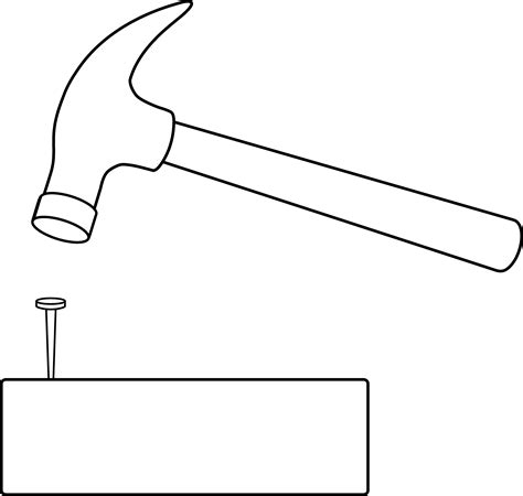 Maybe you would like to learn more about one of these? Hammer and Nail Outline - Free Clip Art