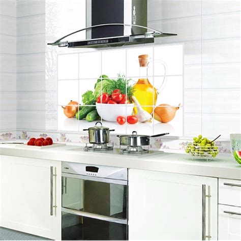 7545cm Kitchen Oilproof Removable Wall Stickers Waterproof Easy Clean