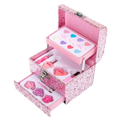 Claires Club Mini Glitter Mega Case Makeup Set Pink In 2021 Makeup