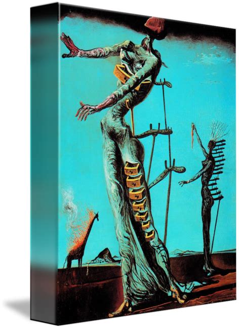 Salvador Dali Burning Giraffe Painting By Magdalena Walulik