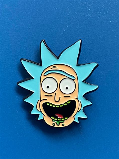 rick and morty s rick enamel pin etsy