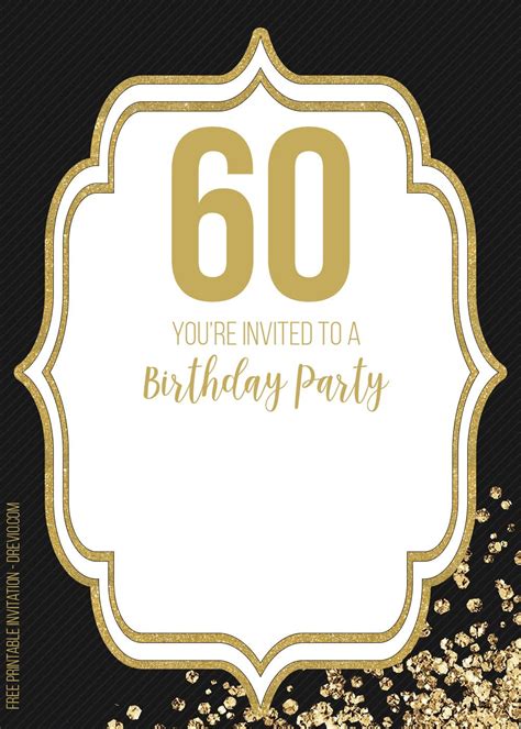 Free Printable 60th Birthday Invitation Templates Printable Templates