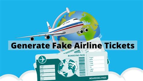Fake Flight Ticket Websites 7 Best Fake Airplane Ticket Generators 2022