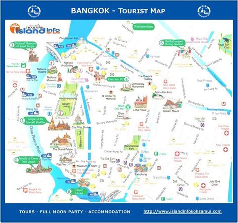 Bangkok Peta Wisata Bangkok Thailand Tourist Map Thailand