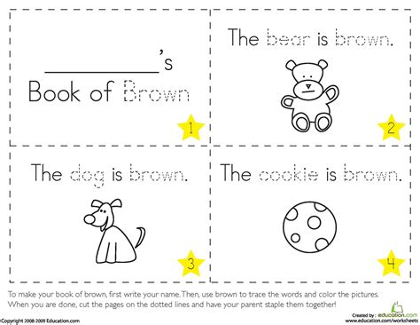 Teaching Colors BROWN | Free preschool worksheets ...