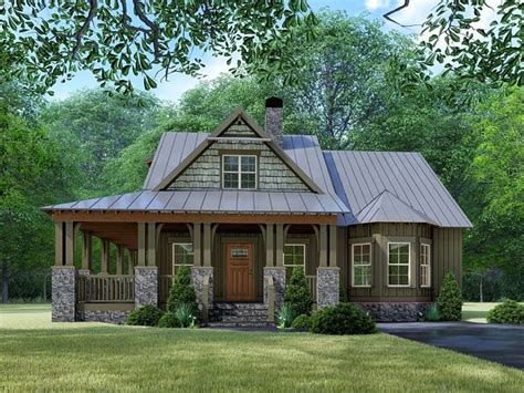 Craftsman House Plan 074h 0099 In 2020 Rustic House Plans Cottage
