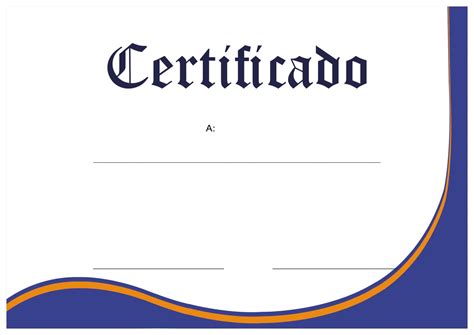 Certificado Para Editar E Imprimir