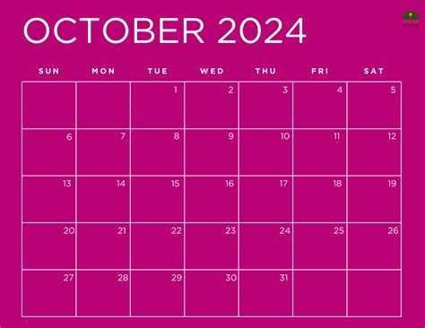 October 2024 Calendars Free Printable Calendars Lofty Palm
