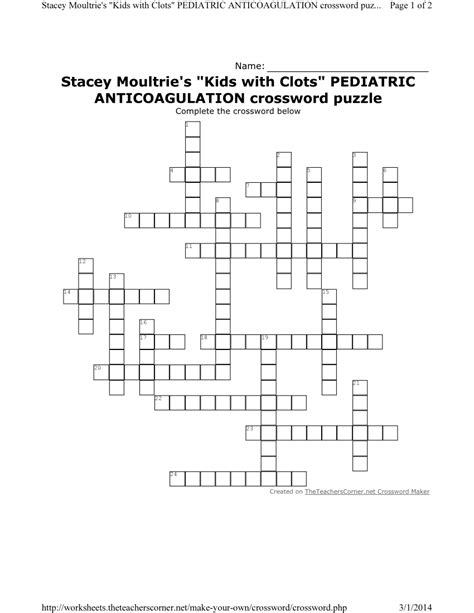 Make Your Own Crossword Puzzle Printable