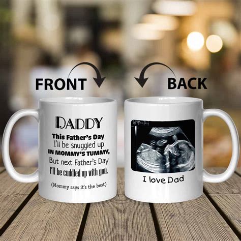Daddy This Fathers Day Ill Be Snuggled Up In Mommys Tummy Mug