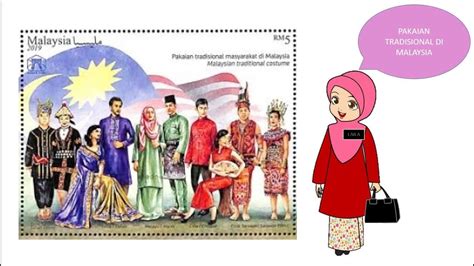 Pakaian Tradisional Gambar Kartun Pelbagai Kaum Di Malaysia Gambar