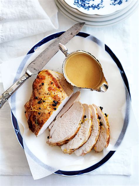 Poached Turkey Breast With Lemon And Thyme Gravy Donna Hay