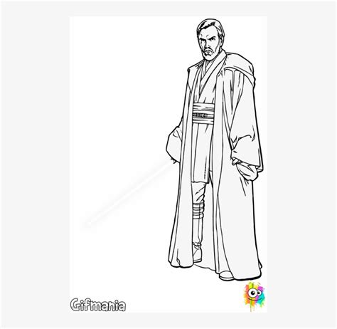 Obi Wan Kenobi - Coloring Star Wars Obi - 480x720 PNG Download - PNGkit