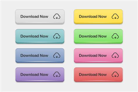3d Download Buttons Web Elements Creative Market