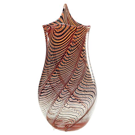 Murano Large Art Glass Floor Vase Unstamped For Sale At 1stdibs Large Glass Floor Vases