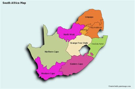 Genera Grafico De Mapa De Sudafrica Colorear Mapa De Sudafrica Con