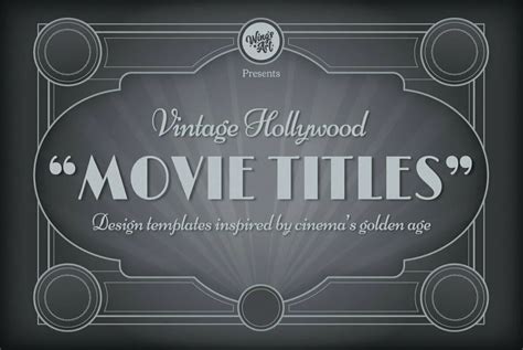 Vintage Movie Titles Design Templates Graphics Youworkforthem