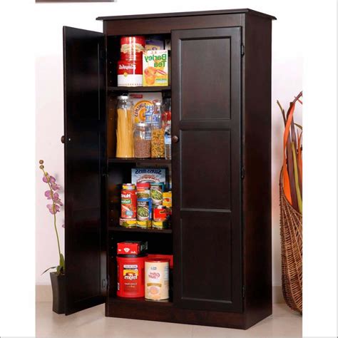 Food pantry cabinet with doors tall wood free standing Stand Alone Cabinets - Beste Awesome Inspiration