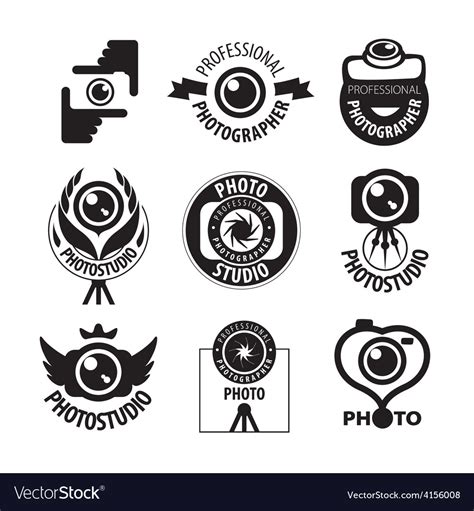 Big Set Of Logos For Professional Photographer Vector Image