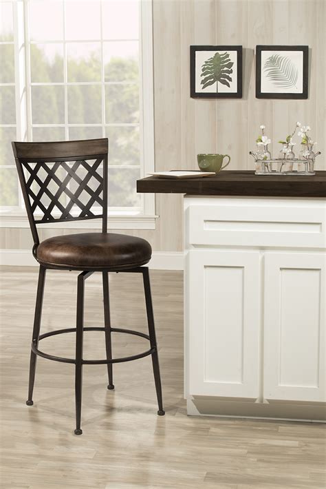 Greenfield Commercial Grade Swivel Counter Stool Dark Brown 4803 827 By Hillsdale Furniture At