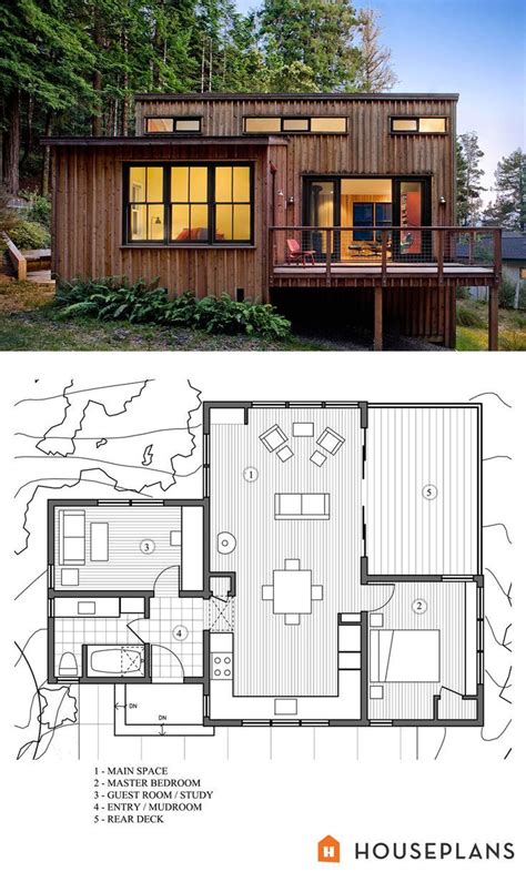 Two Bedroom Cabin Plans Small House Blueprints Wooden