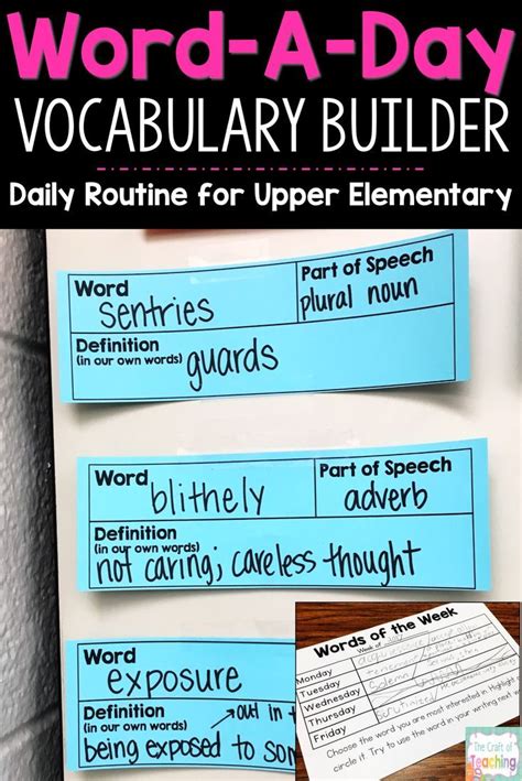 Word A Day Vocabulary Builder Vocabulary Builder Vocabulary Word Of