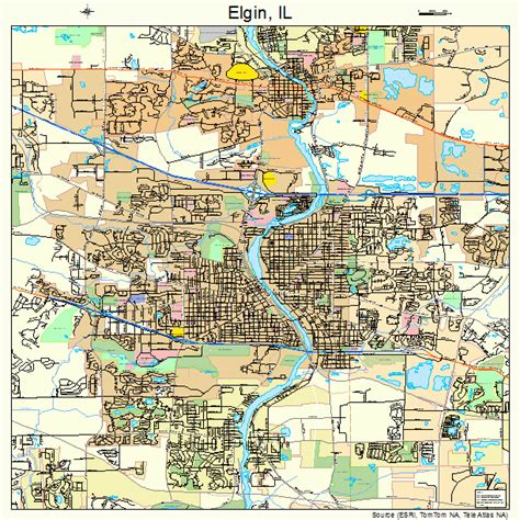 Elgin Illinois Street Map 1723074