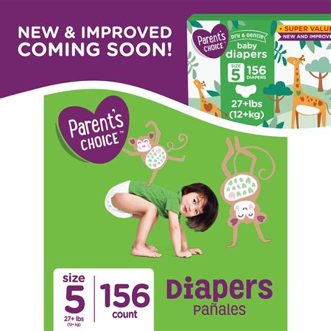 Parents Choice Diapers Size 5 156 Diapers