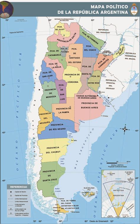 Escritorio De Clases Argentina Mapa Político