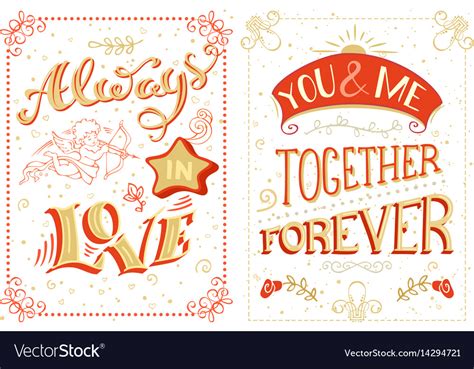 Always In Love You And Me Together Forever Vector Image