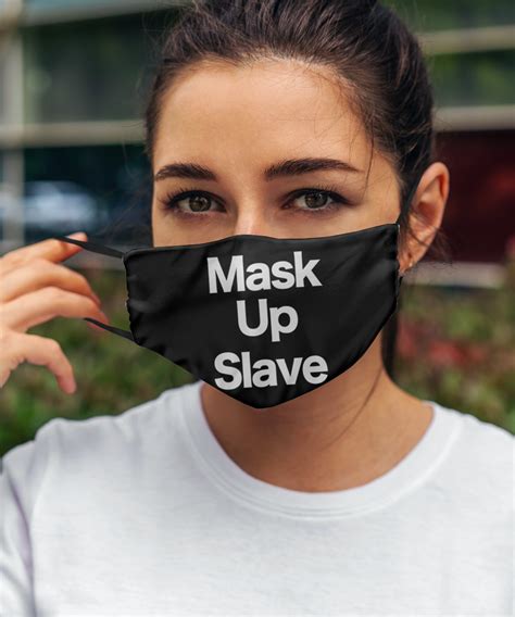Mask Up Slave Black Fabric Face Mask Global Pandemic Crisis Ebay
