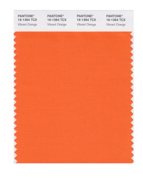Pantone Smart Color Swatch Card 16 1364 Tcx Vibrant Orange Columbia