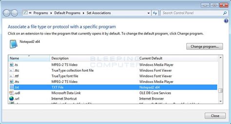 Change File Type Default Program Windows 7 Towerpassl