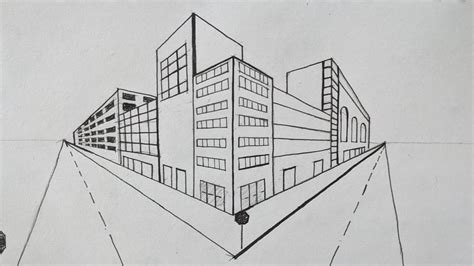 Drawing For Beginners Two Point Perspective City Youtube