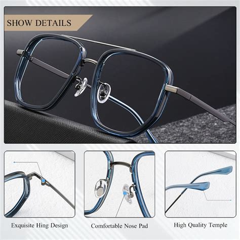 boversize pure titanium glasses frame men retro myopia optical prescription eyeglasses women