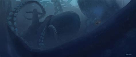 Artstation Mentorship Class Octopus Attacking Submarine