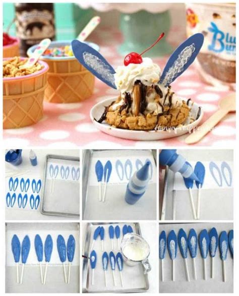 Hot Fudge Sundae With Blue Bunny®pb ‘n Cones™ Ice Cream Served On A