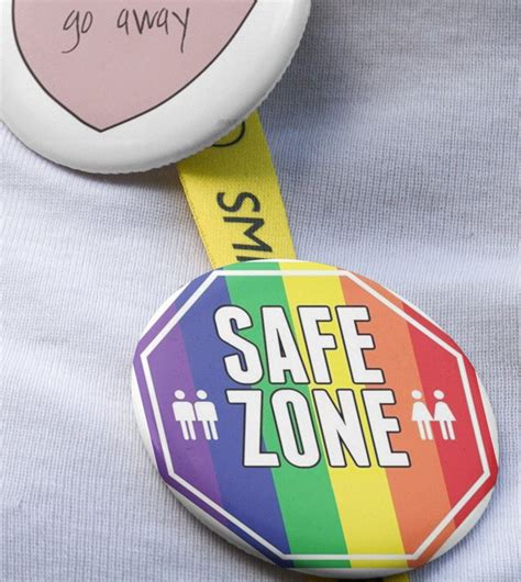 Safe Zone Lgbt Pride Support Buttons Pinback Badge Gay Etsy