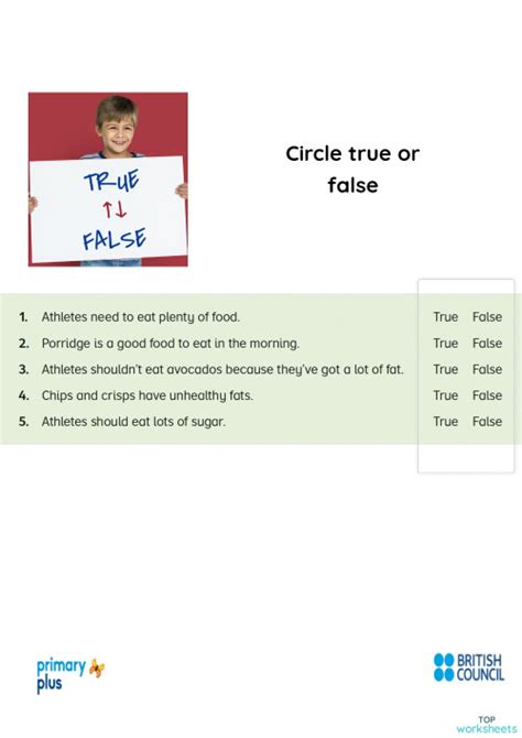 Circle True Or False Interactive Worksheet Topworksheets