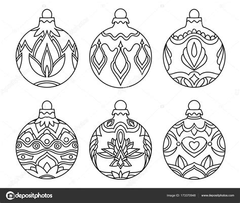 Christmas ornamental, conjunto de iconos vectoriales. — Vector de stock