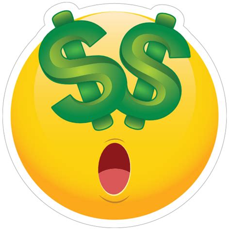 Cute Money Eyes Dollars Emoji Sticker