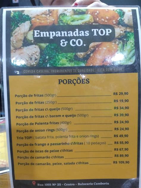 Menu em Empanadas TOP CO restaurante Balneário Camboriú