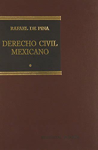 Derecho Civil Mexicano Introduccion De Rafael Pina Iberlibro