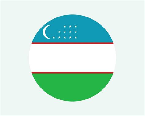 Uzbekistán redondo país bandera. uzbeko uzbeko circulo nacional bandera